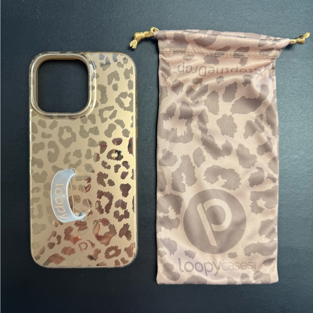 Loopy Case Gold Leopard iPhone 14 Pro Max